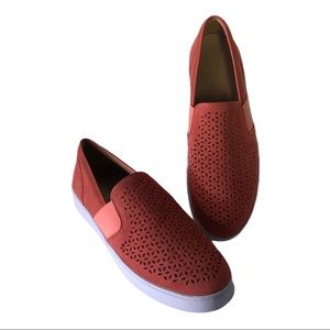 VIONIC SUEDE PERFORATED SLIP-ON SNEACKER SHOES